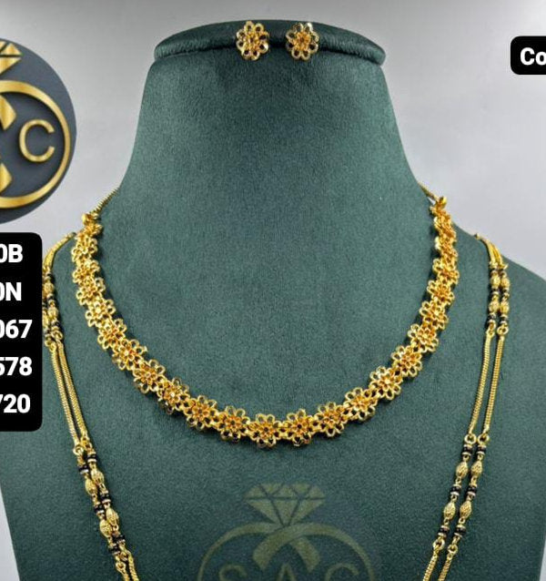 Micro Gold Mangalsutra combo Set - 850