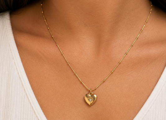 Heart Bloom 18KT Gold Plated Chain