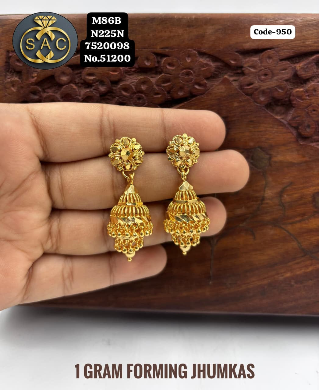 1 GM FORMING JHUMKA - 950