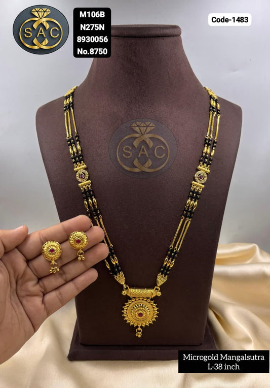 New Micro Gold Mangalsutra - 1483