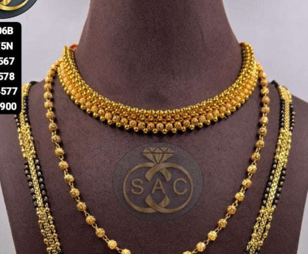Micro Gold Mangalsutra Set - 1411