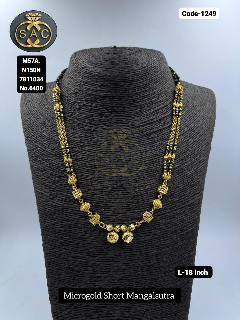 Micro Gold Short Mangalsutra - 1249