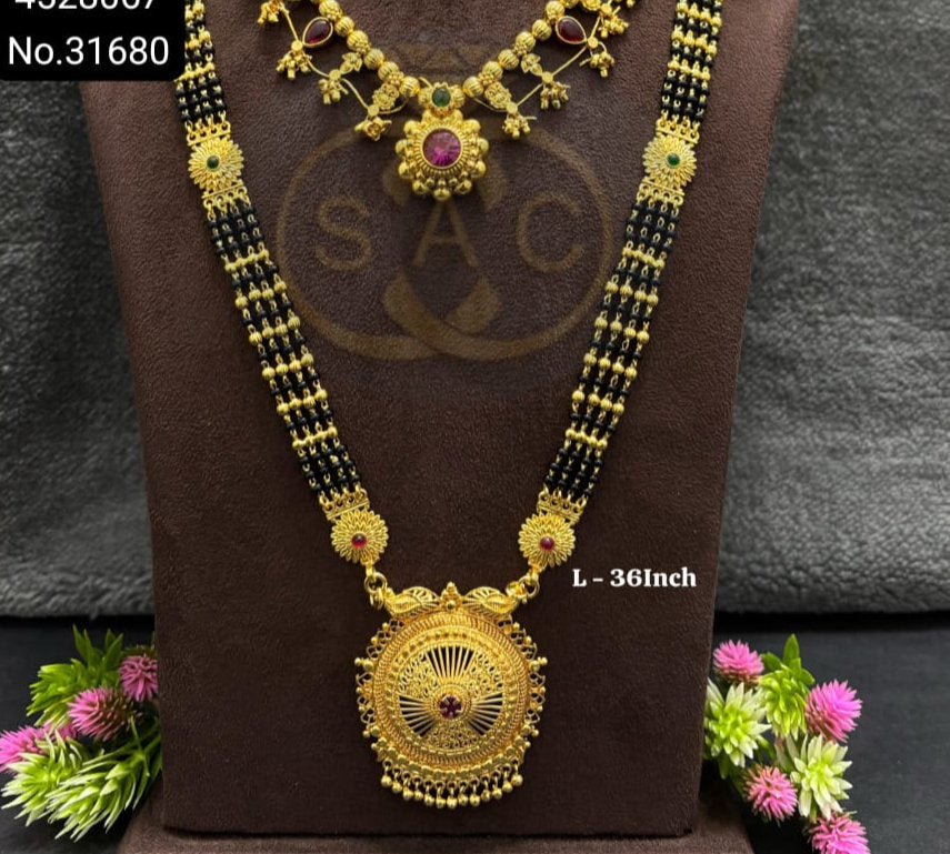 Micro Gold Mangalsutra Combo Set