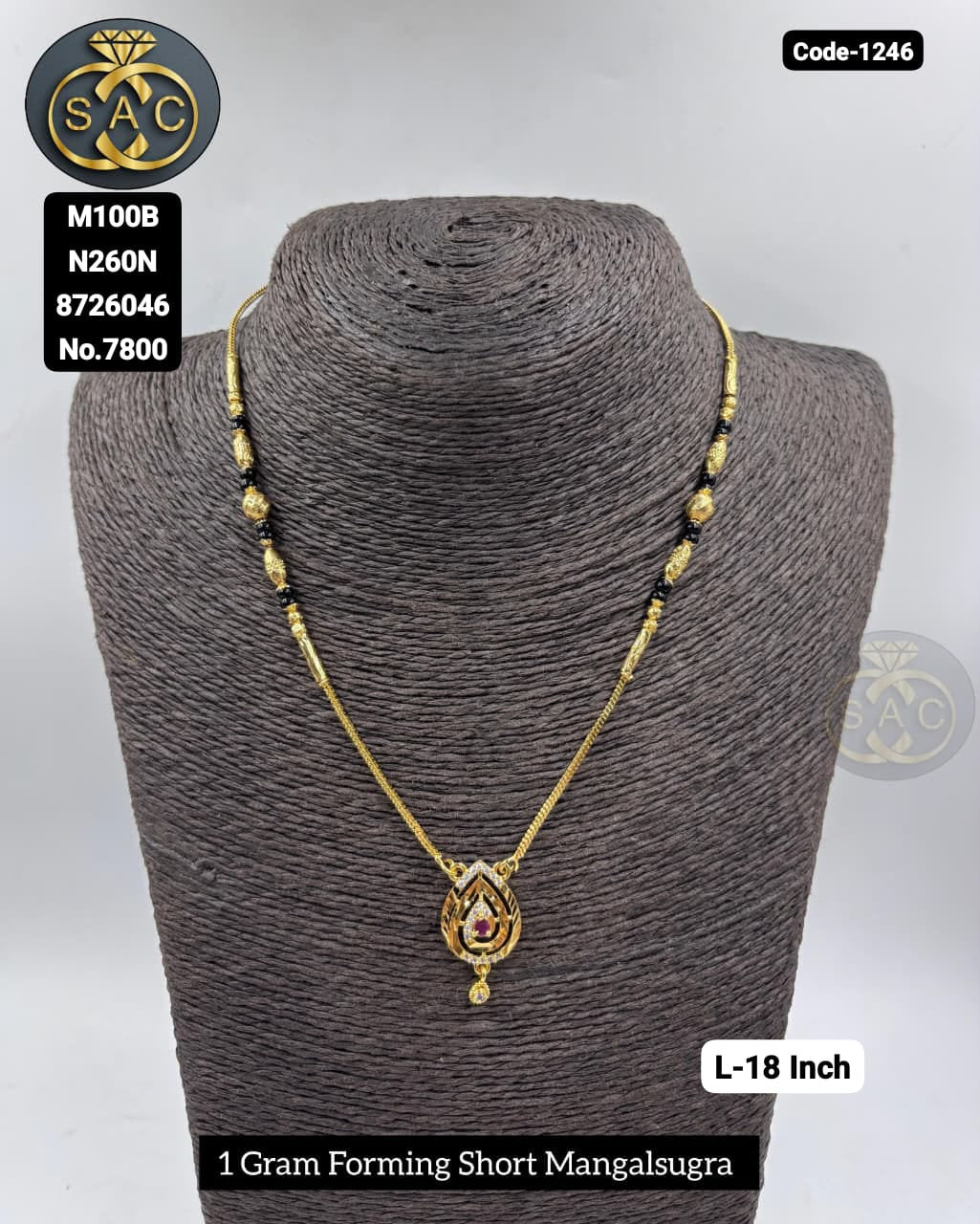 1 GM Forming Short Mangalsutra - 1246