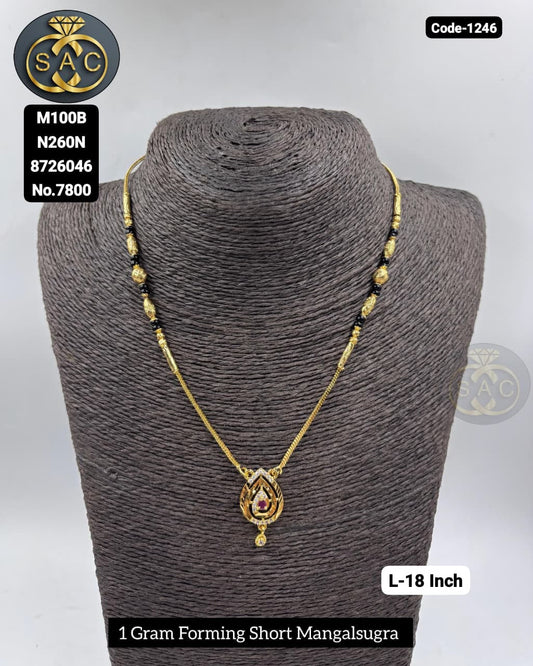 1 GM Forming Short Mangalsutra - 1246