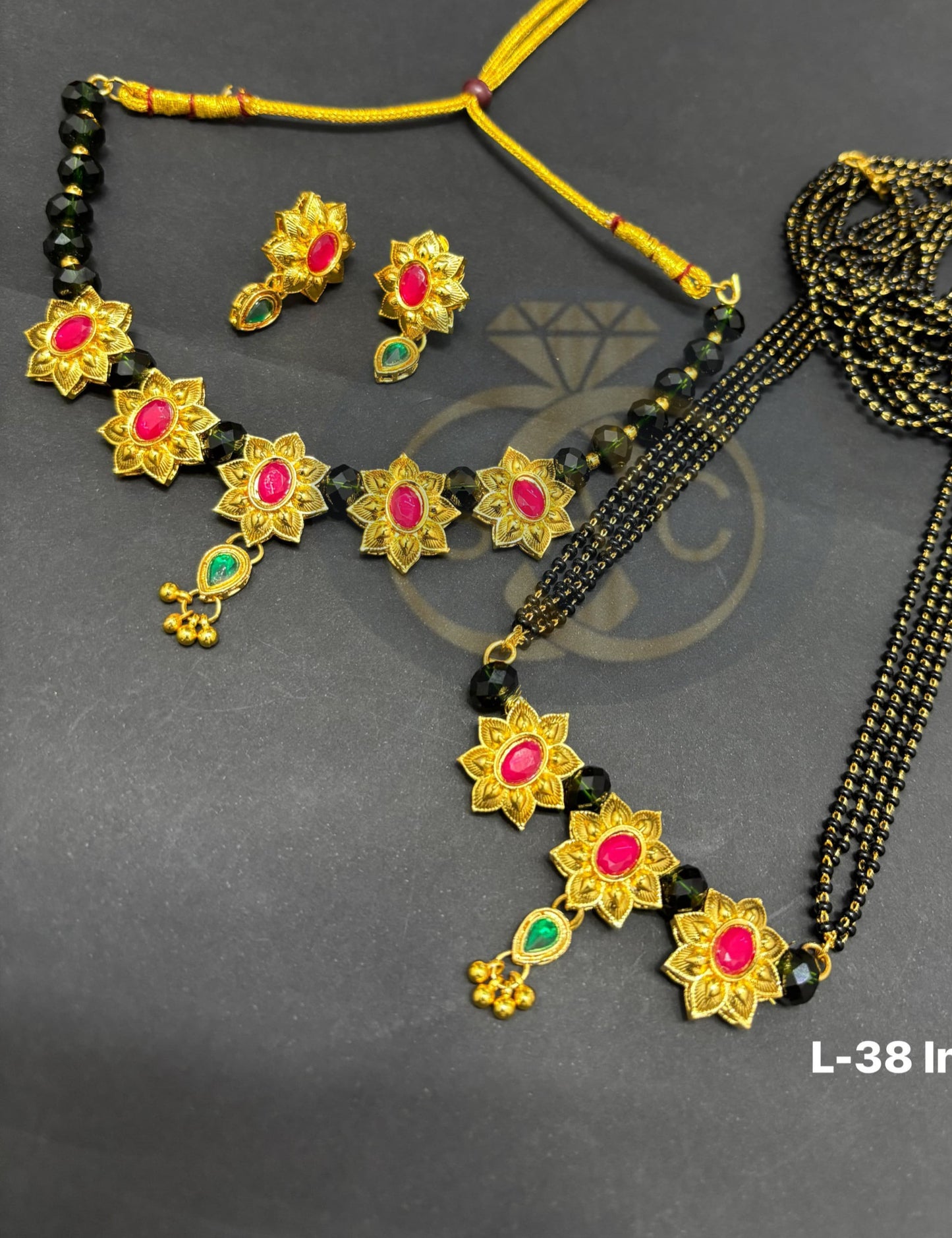 Handmade Necklace Mangalsutra Combo set