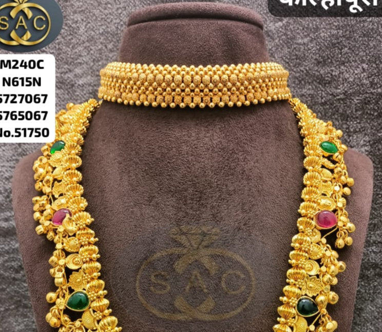Premium Quality Micro Gold कोल्हापुरी Saaj