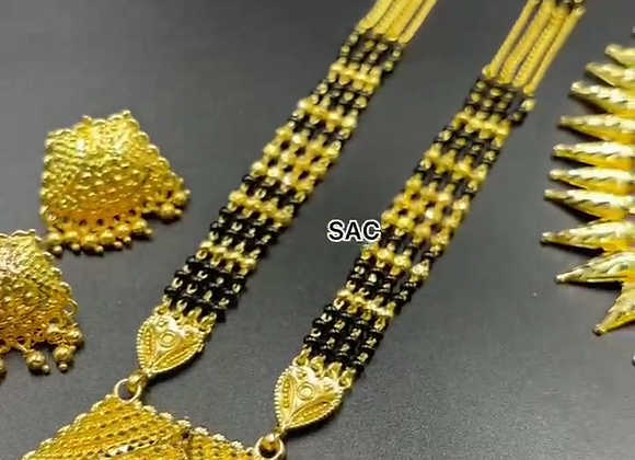 Micro Gold Mangalsutra Combo Set - 442