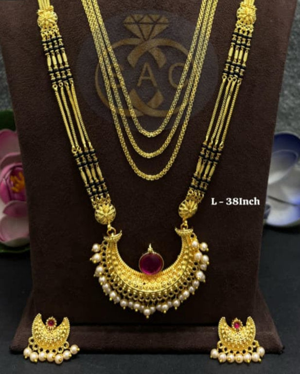 Micro Gold Mangalsutra Combo Set