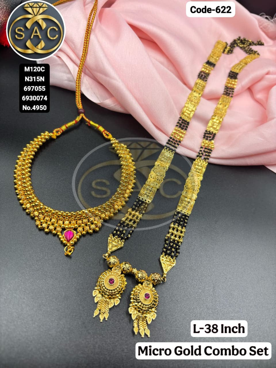 Micro Gold Mangalsutra combo Set -622