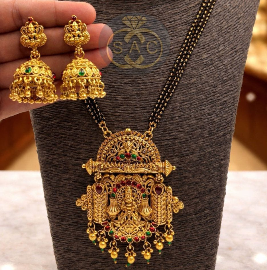 Premium Quality Heritage Choker Mangalsutra combo set - 1388