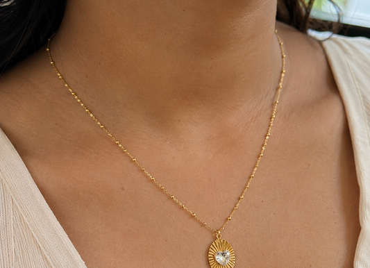 Heart Radiance 18KT Gold Plated Chain