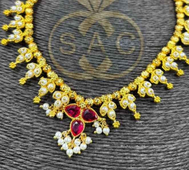 Premium Quality Moti Necklace - 929