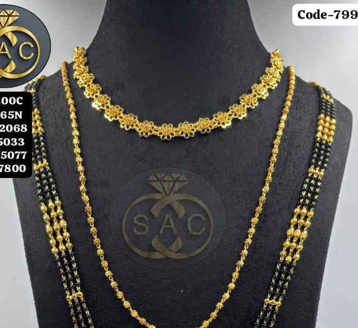 Micro Gold Mangalsutra combo Set- 799