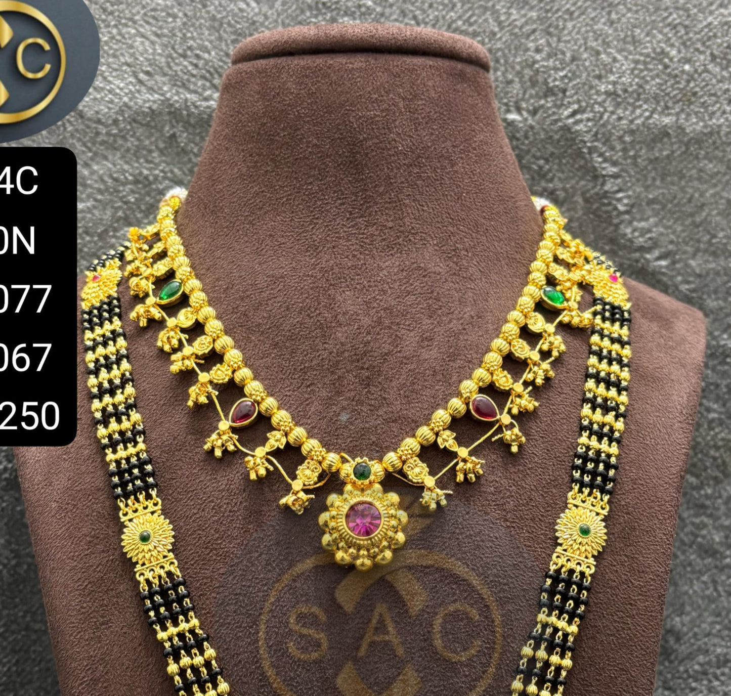 Micro Gold Mangalsutra Combo Set