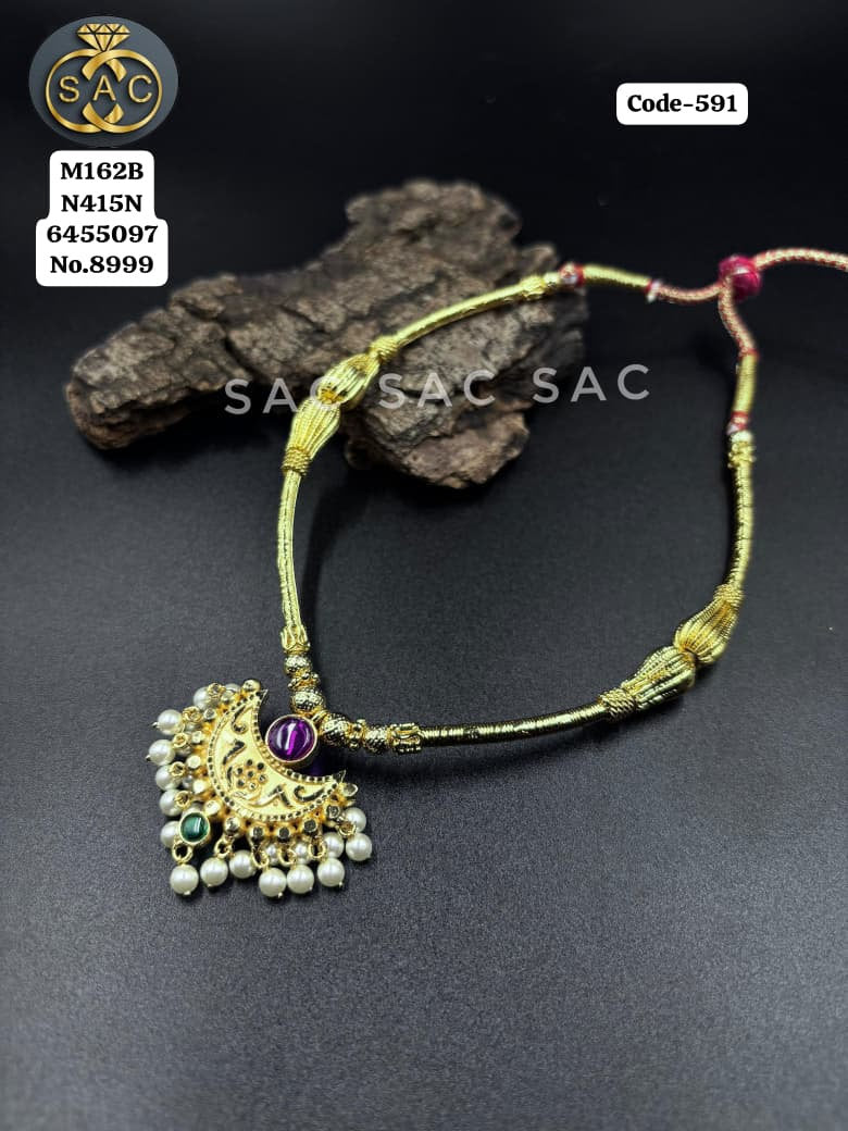 PREMIUM QUALITY THUSHI NECKLACE - 591