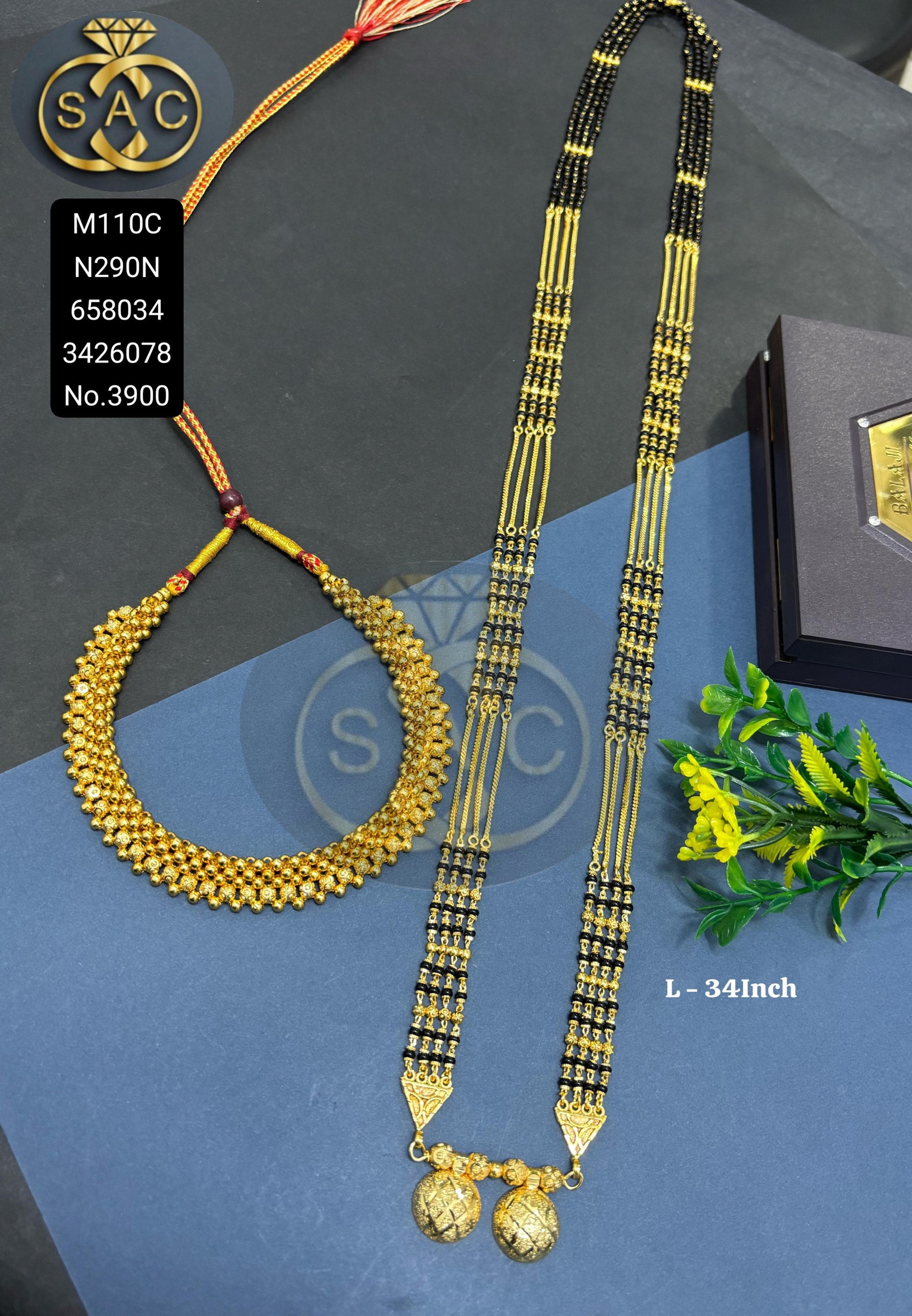 Micro Gold Mangalsutra Combo Set