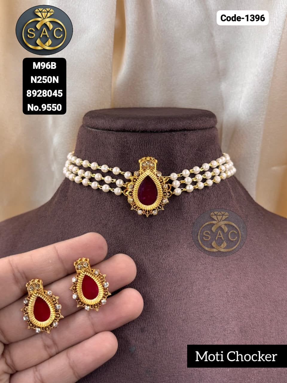 Premium Quality Moti Chocker - 1396
