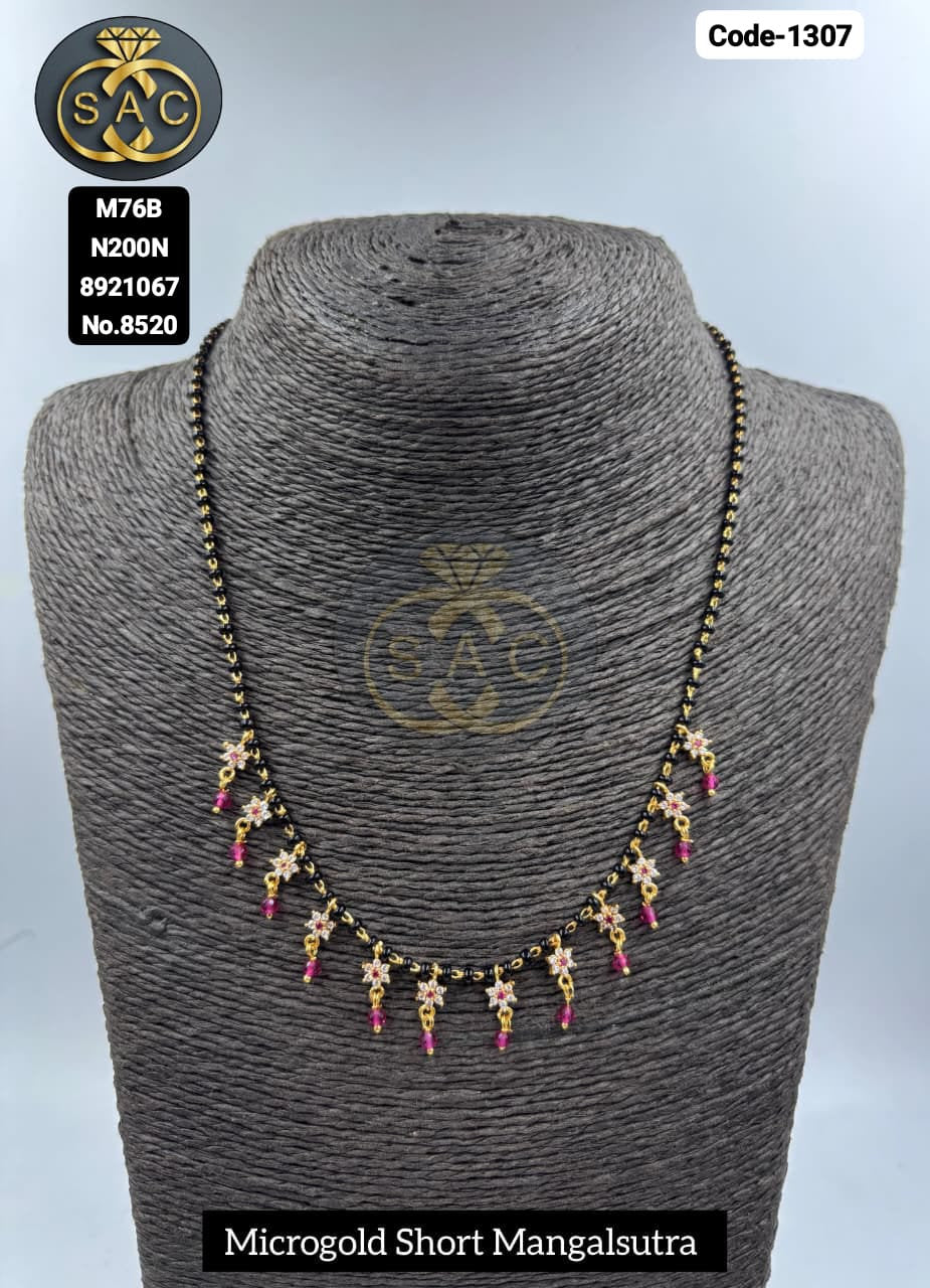 Micro Gold Short Mangalsutra - 1307