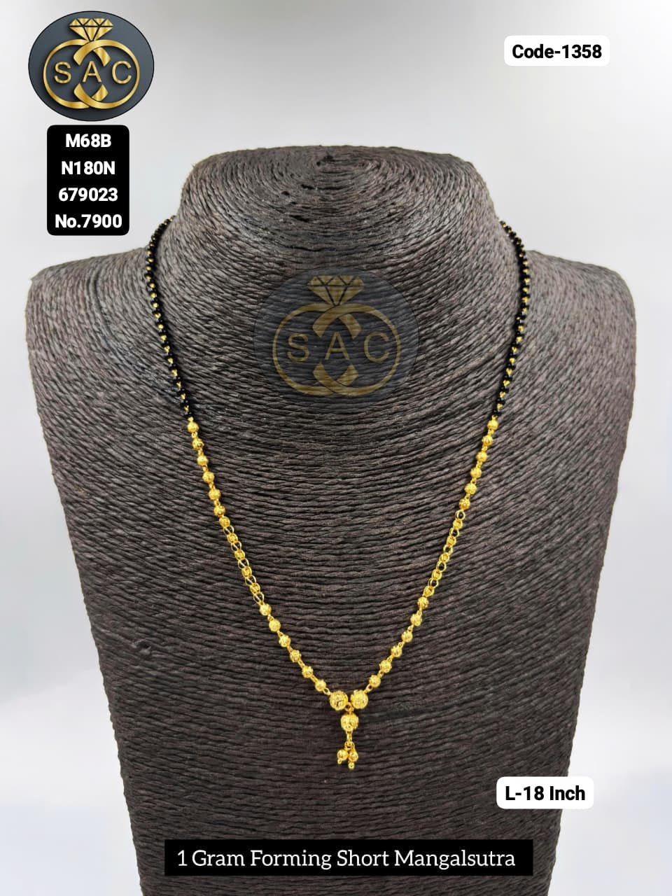 1 GM Forming Short Mangalsutra - 1358