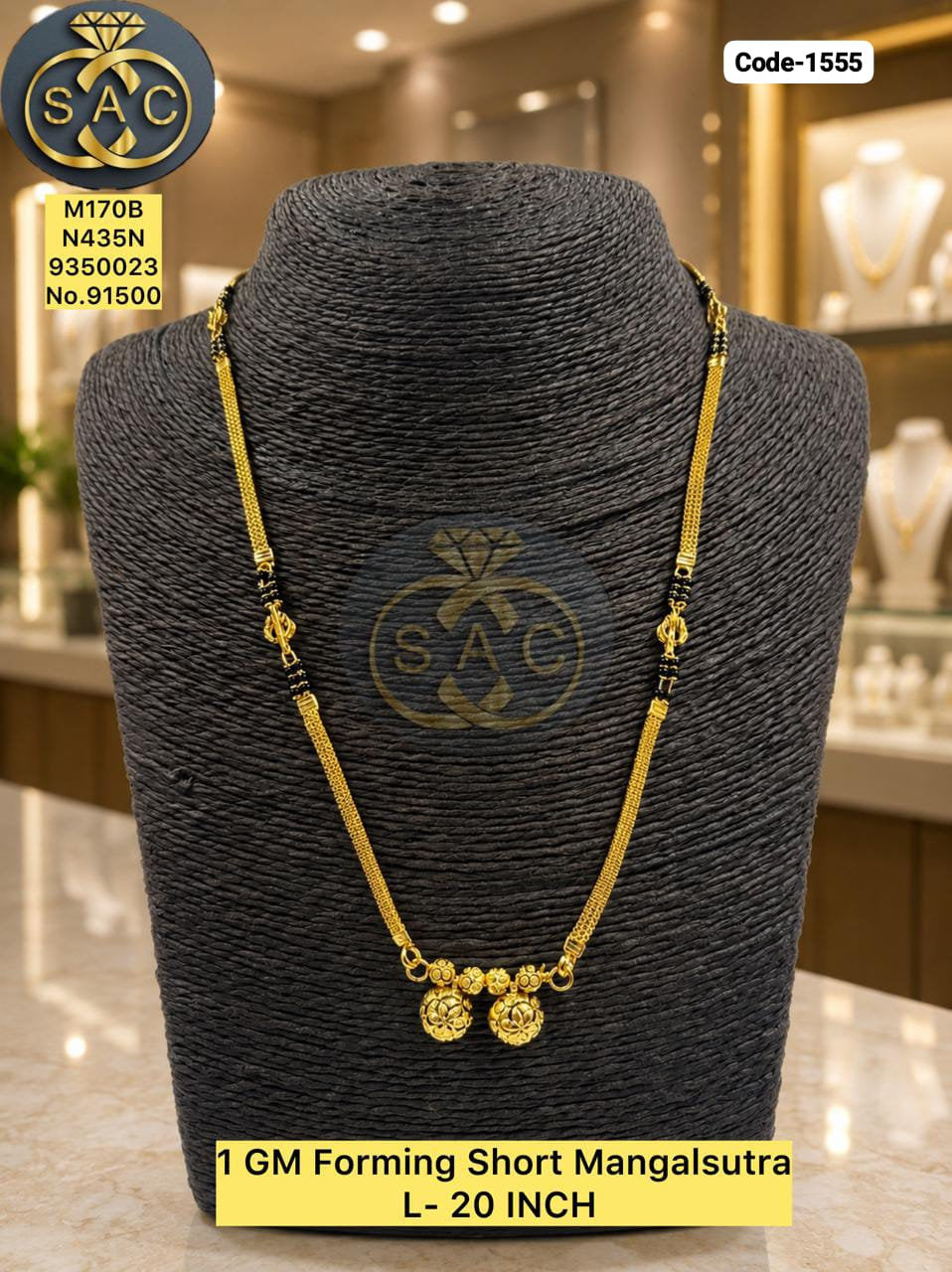 1 GM Forming Short Mangalsutra - 1555