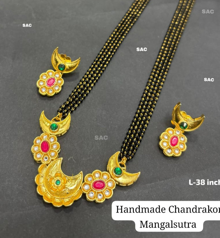 Handmade चंद्रकोर Mangalsutra - 153