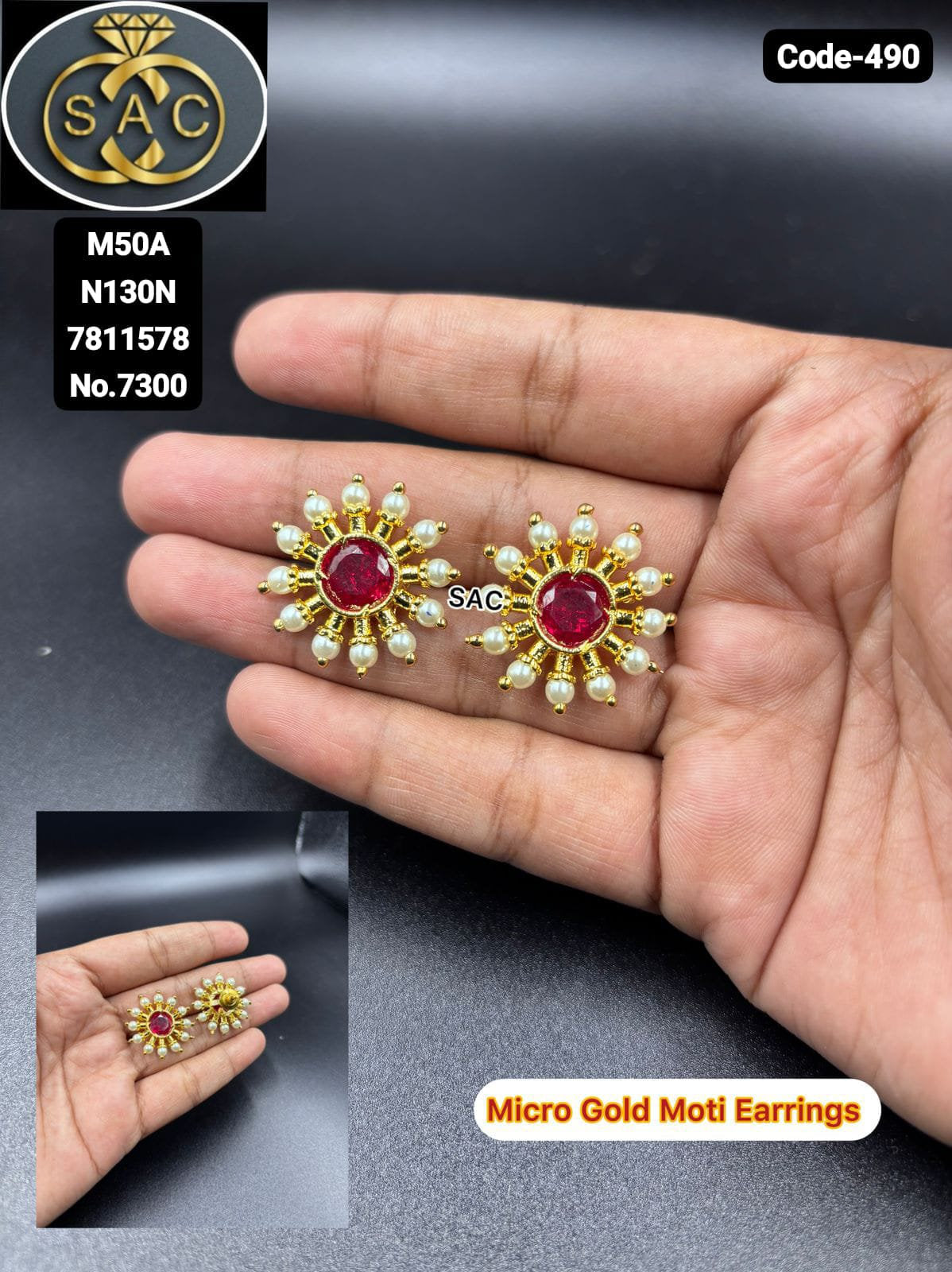 Micro Gold Moti top's - 490