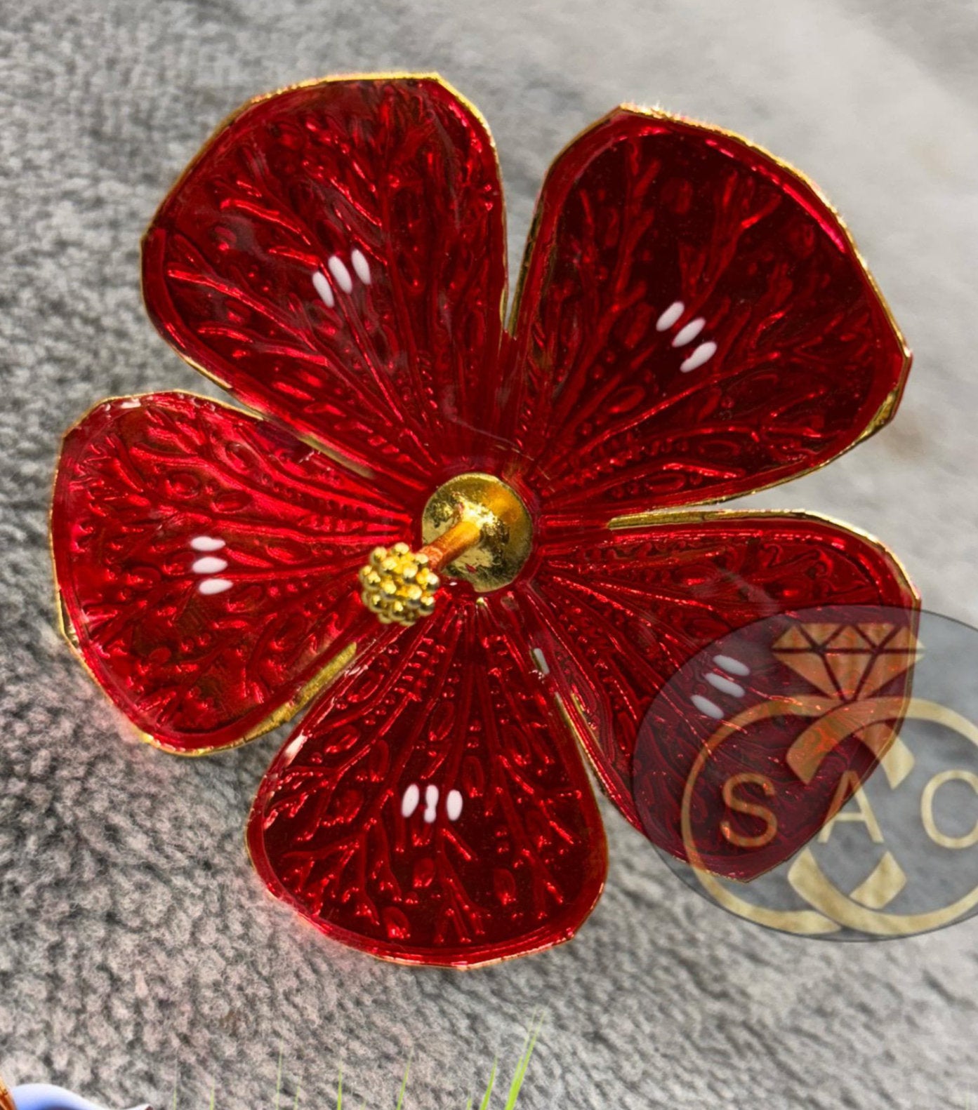 GOLD PLATED JASWAND FLOWER- 1588