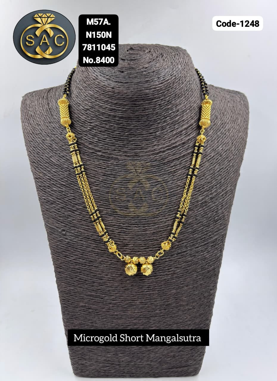 Micro Gold Short Mangalsutra - 1248
