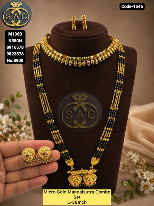 Micro Gold Mangalsutra Set - 1545