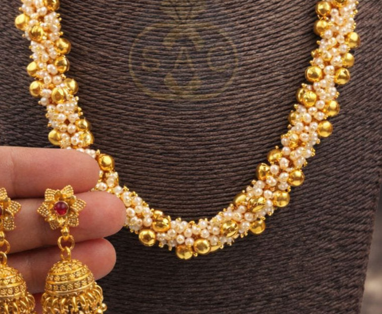 Premium Quality GHUNGARU MOTI MALA - 1301