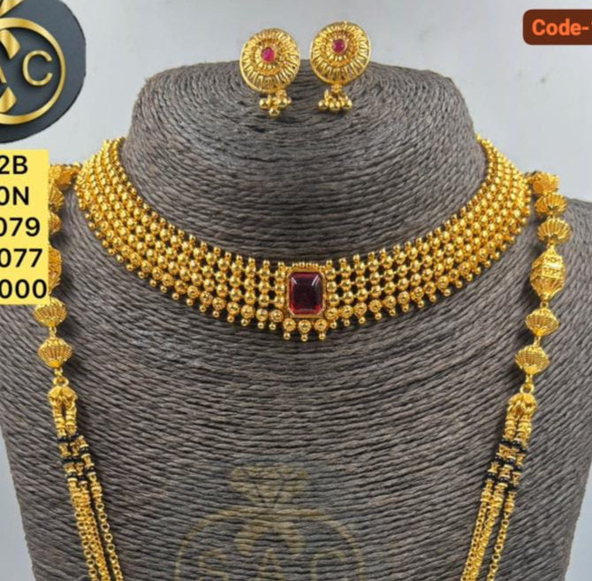Micro Gold Mangalsutra Combo Set - 1518