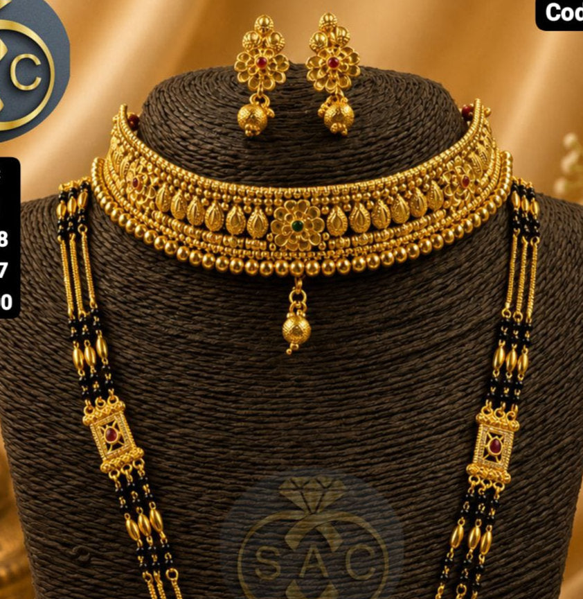 Micro Gold Mangalsutra Set -1551