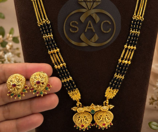 Micro Gold Mangalsutra Set - 1545