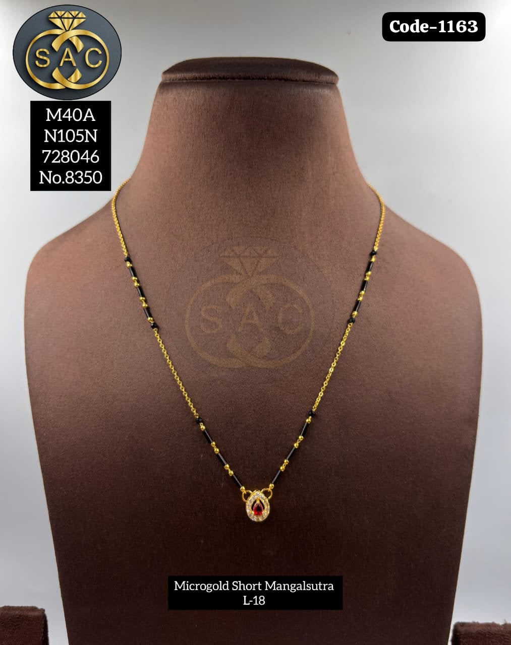 Micro Gold SHORT Mangalsutra -- 1163