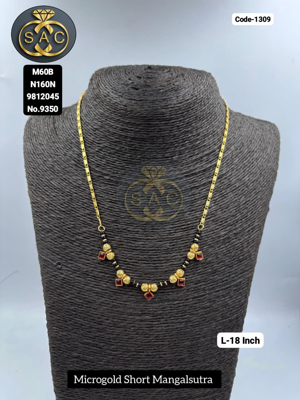 Micro Gold Short Mangalsutra - 1309