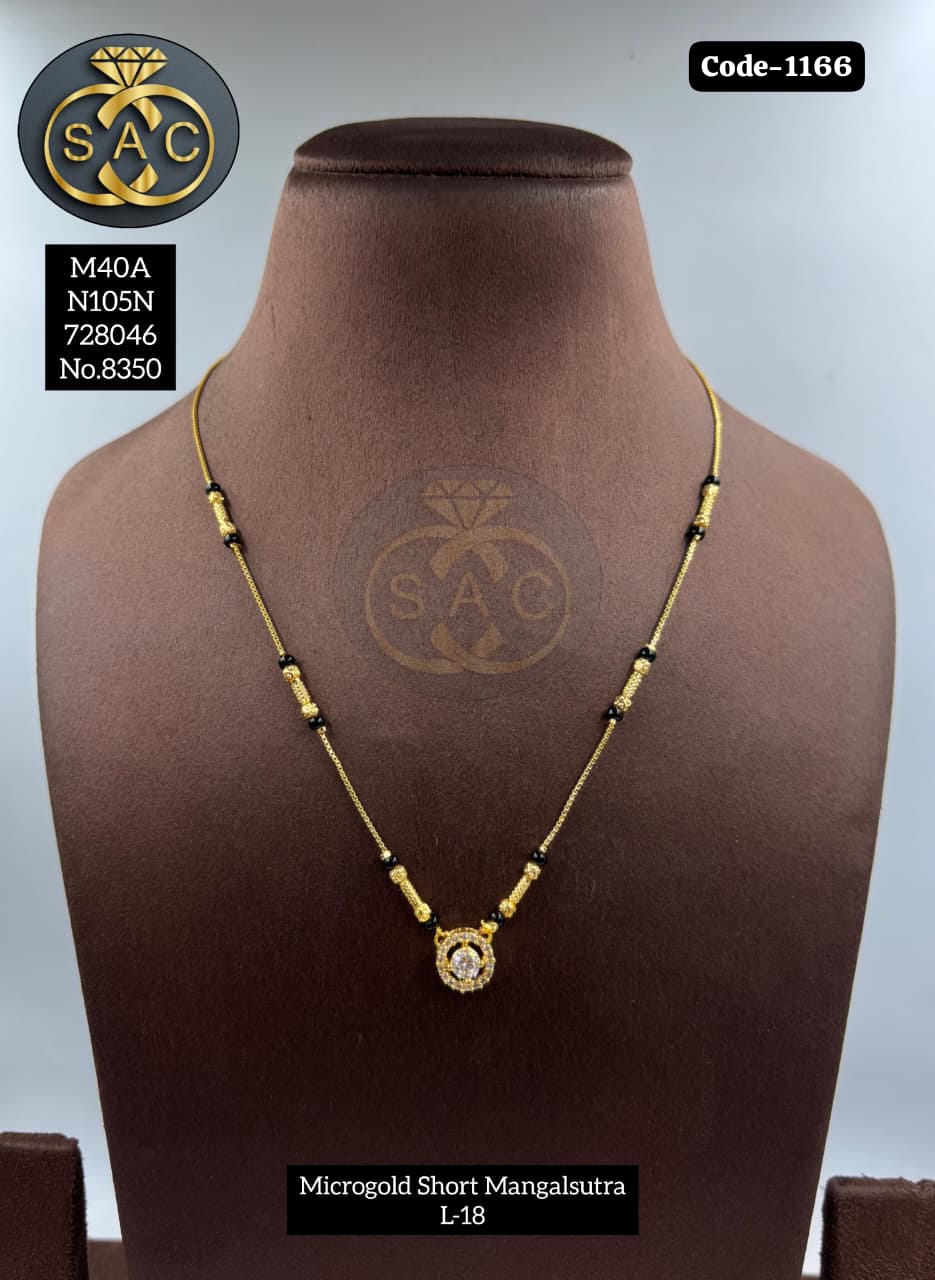 Micro Gold SHORT Mangalsutra - 1166