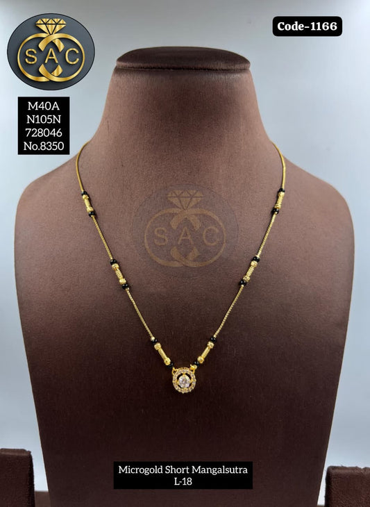 Micro Gold SHORT Mangalsutra - 1166