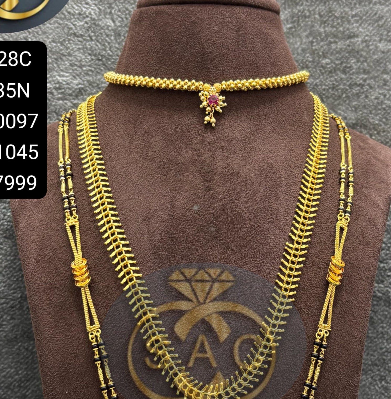 Micro Gold Mangalsutra Combo Set