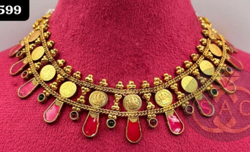 PREMIUM QUALITY LAXMI SOUTH NECKLACE - 727