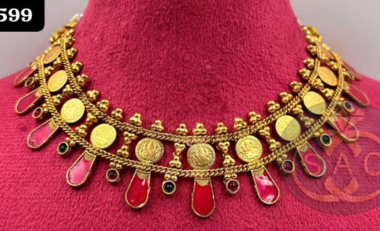 PREMIUM QUALITY LAXMI SOUTH NECKLACE - 727