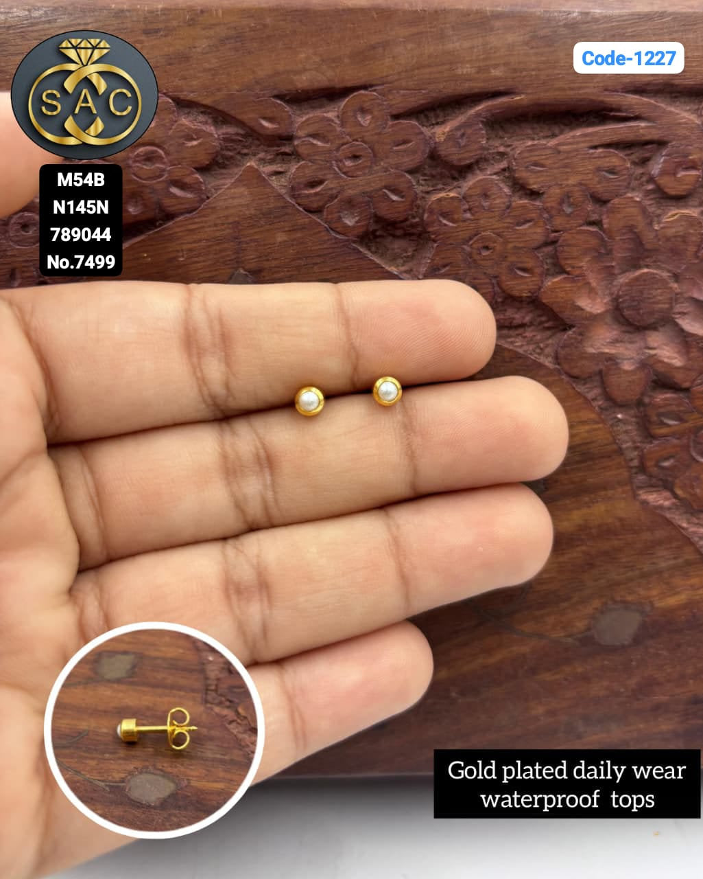 Gold Plated Daily Where Waterproof Tops - 1227