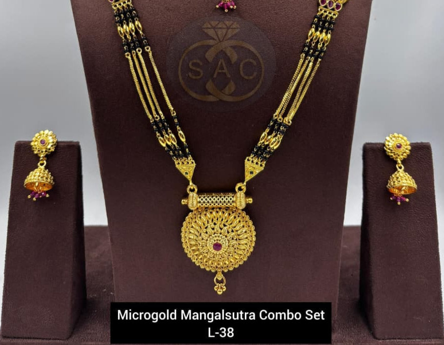 Micro Gold Mangalsutra combo Set - 1034
