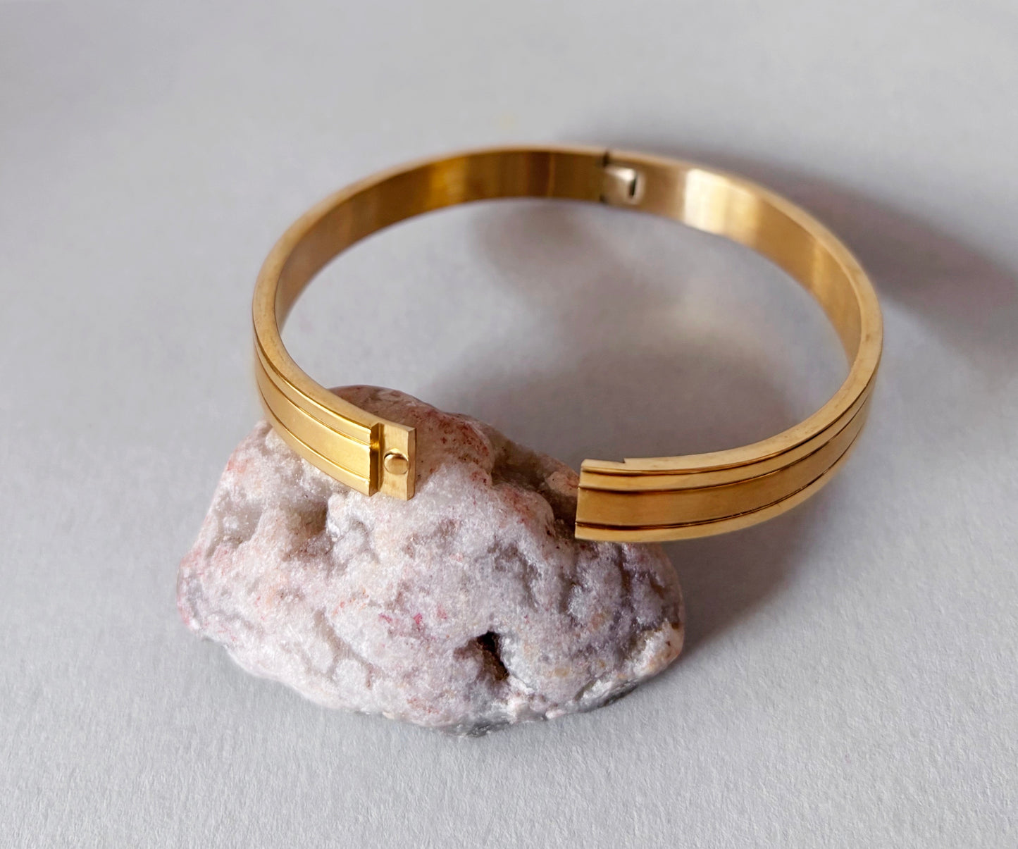 Titan Edge 18KT Gold Plated Men's Cuff Bracelet