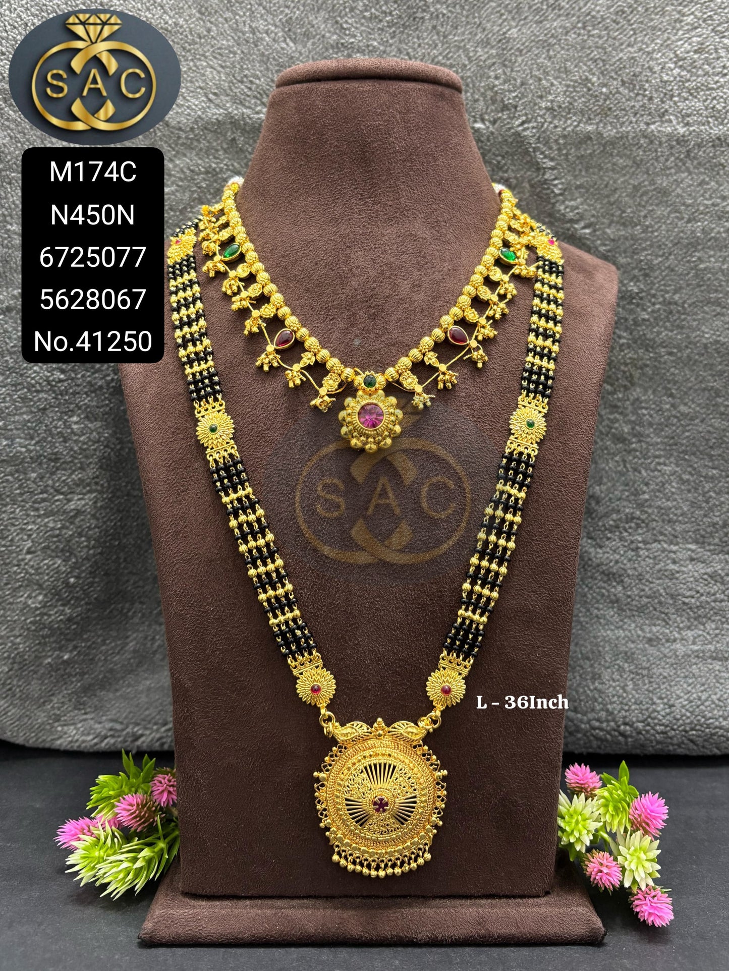 Micro Gold Mangalsutra Combo Set