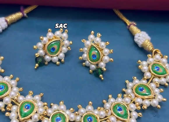 Handmade peacock necklace