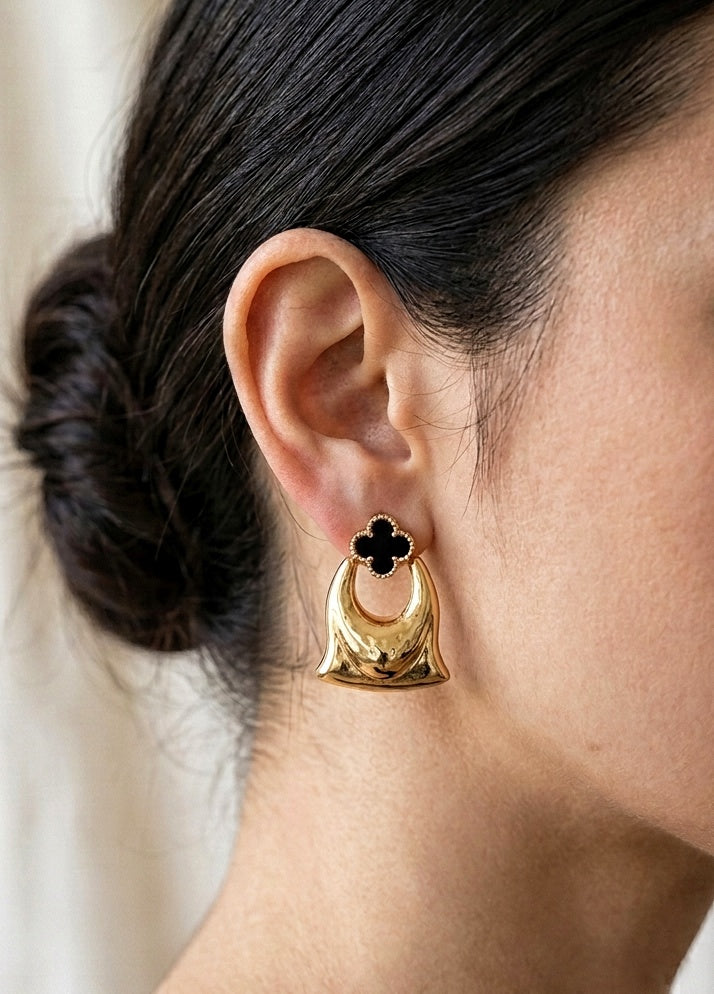 18 KT Gold Plated Elegant Bell Drop Earrings