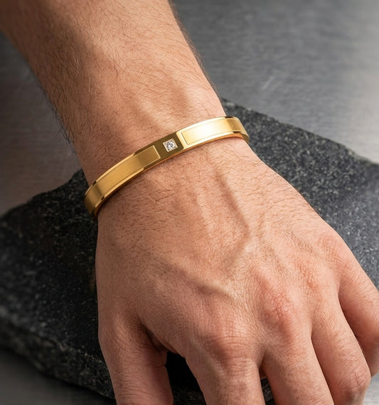 Royal Crest 18 KT Gold Plated Men's Kada