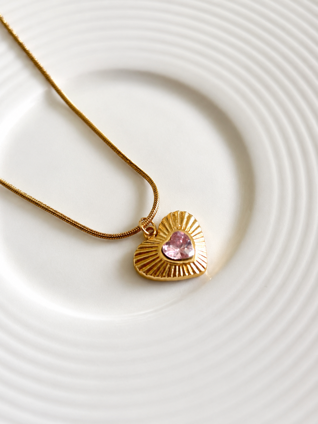 Rosy Radiance 18K Gold Plated Chain