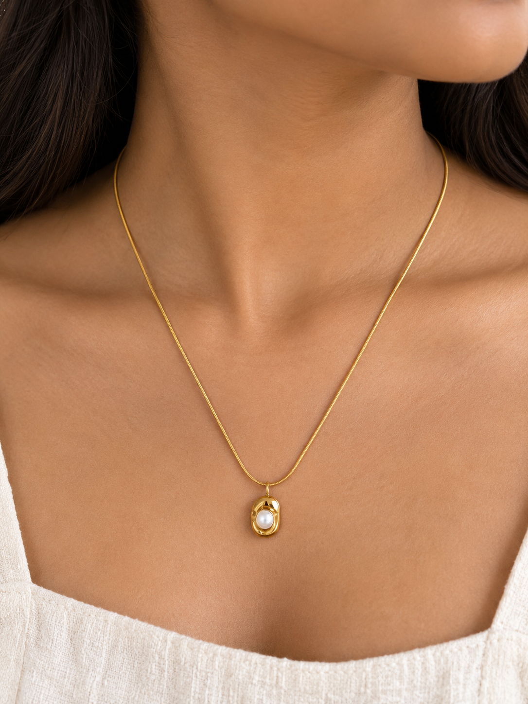 Pearl Aura 18KT Gold Plated Chain